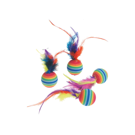 Flamingo Радужные мячи Игрушка для кошек – интернет-магазин Ле’Муррр