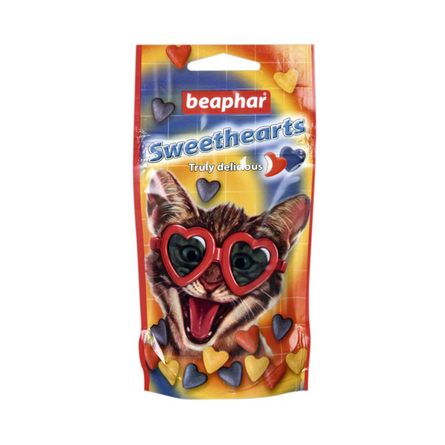 Beaphar Sweet Hearts Витаминизированное лакомство в виде сердечек для взрослых кошек, 150 шт – интернет-магазин Ле’Муррр